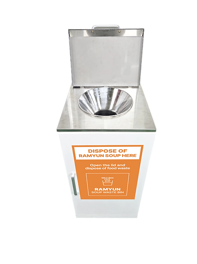 Soup waste bin for commercial kitchen liquid food waste disposal
